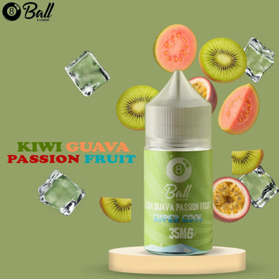 8 BALL KIWI GUAVA PASSIONFRUIT SUPER COOL SALT ELIQUID