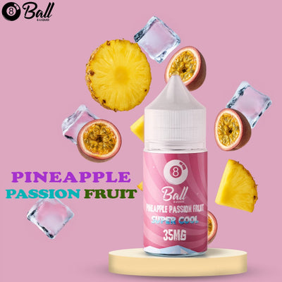 8 BALL PINEAPPLE PASSIONFRUIT SUPER COOL SALT ELIQUID