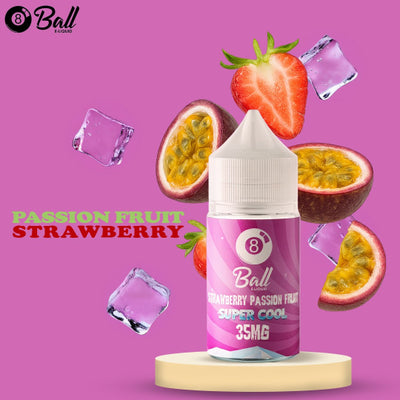 8 BALL STRAWBERRY PASSIONFRUIT SUPER COOL SALT ELIQUID