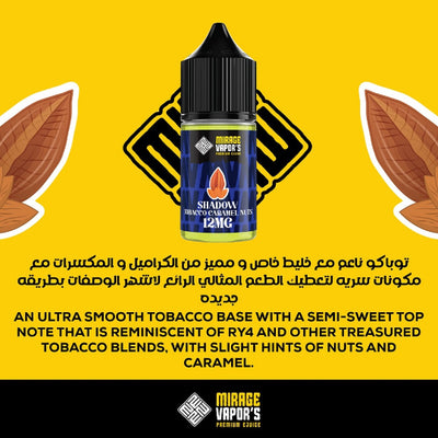Vape juice bottle with text on a yellow background