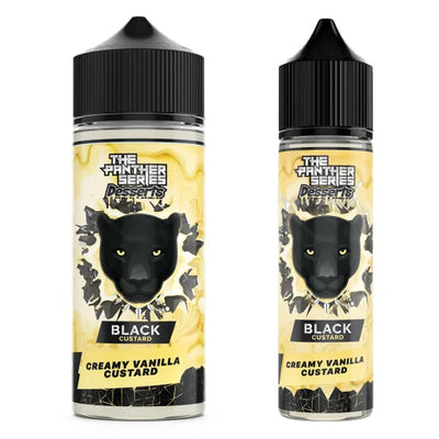 BLACK PANTHER CUSTARD ELIQUID bottle on top vape website.
