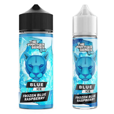 BLUE PANTHER ICE ELIQUID bottle on top vape website.