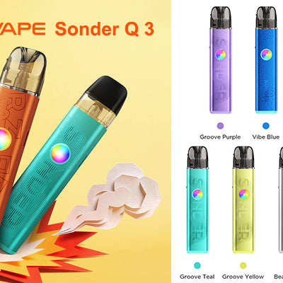 GEEKVAPE SONDER Q3 POD STARTER KIT showing dynamic RGB light and Q pod at Tlpvapes.