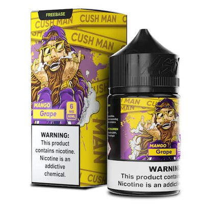 NASTY CUSHMAN GRAPE ELIQUID bottle with mango and grape graphics for Vape Egypt.