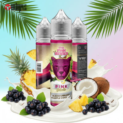 PINK PANTHER COLADA ELIQUID bottle on top vape website.