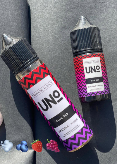 UNO BLUE RED ELIQUID 60ml bottle for vape Egypt.