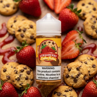 VAPER TREATS STRAWBERRY COOKIE BUTTER ELIQUID 100ml 2mg bottle for vape Egypt.
