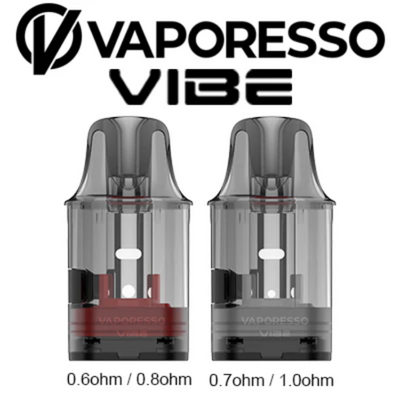 Two Vaporesso Vibe vape coils on a white background with Vaporesso logo.