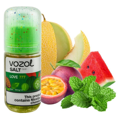 Vozol Salt vape juice bottle with fruit-themed design on a white background